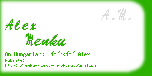 alex menku business card